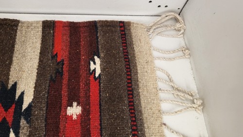 Vintage Native American Hand Woven Wool Table Topper Southwest Placemat 18"x13" - Picture 8 of 14