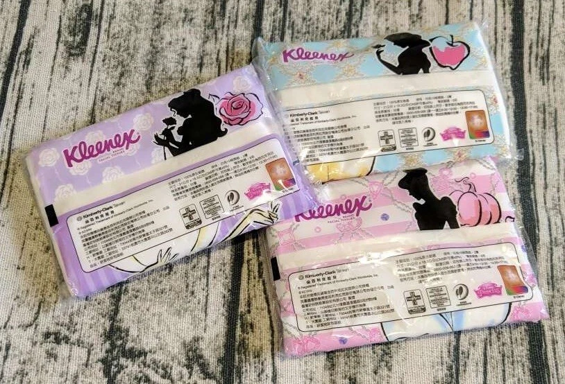 3x Disney Princess Tissue Paper Facial Travel Napkin Belle Snow White Cinderella - Image 3 of 3