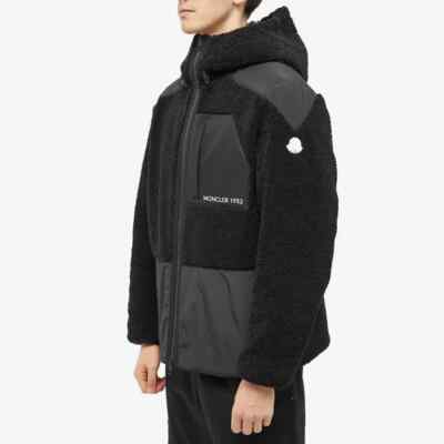 BNWT $1900 MONCLER 1952 GOOSE DOWN TEDDY HULL JACKET Black Sz 4 5