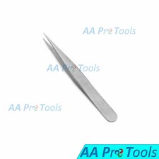 1 Stainless Steel Swiss Jeweler Style Smooth Fine Point Tweezers Economy Grade