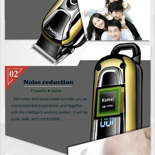 Electric Hair Clippers Cordless Close Cutting T Blade Trimmer Shaving Machine - Picture 5 of 12