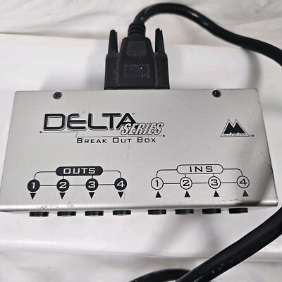 M-AUDIO DELTA SERIES BREAK OUT BOX  W/ THICK CONDUCTIVE CP CORD Untested (J)