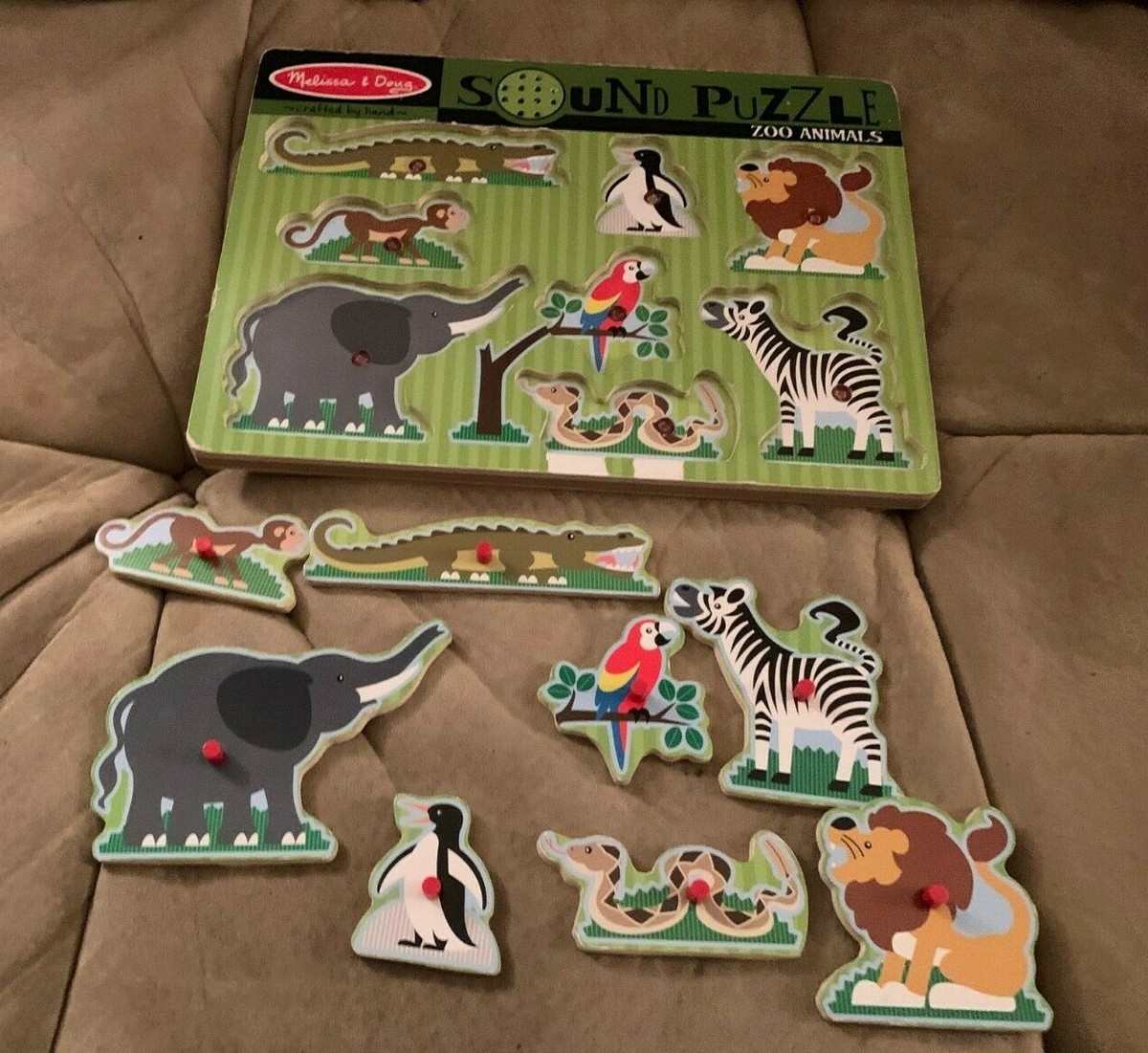 Melissa & Doug Zoo Animals Sound Puzzle Approx 11