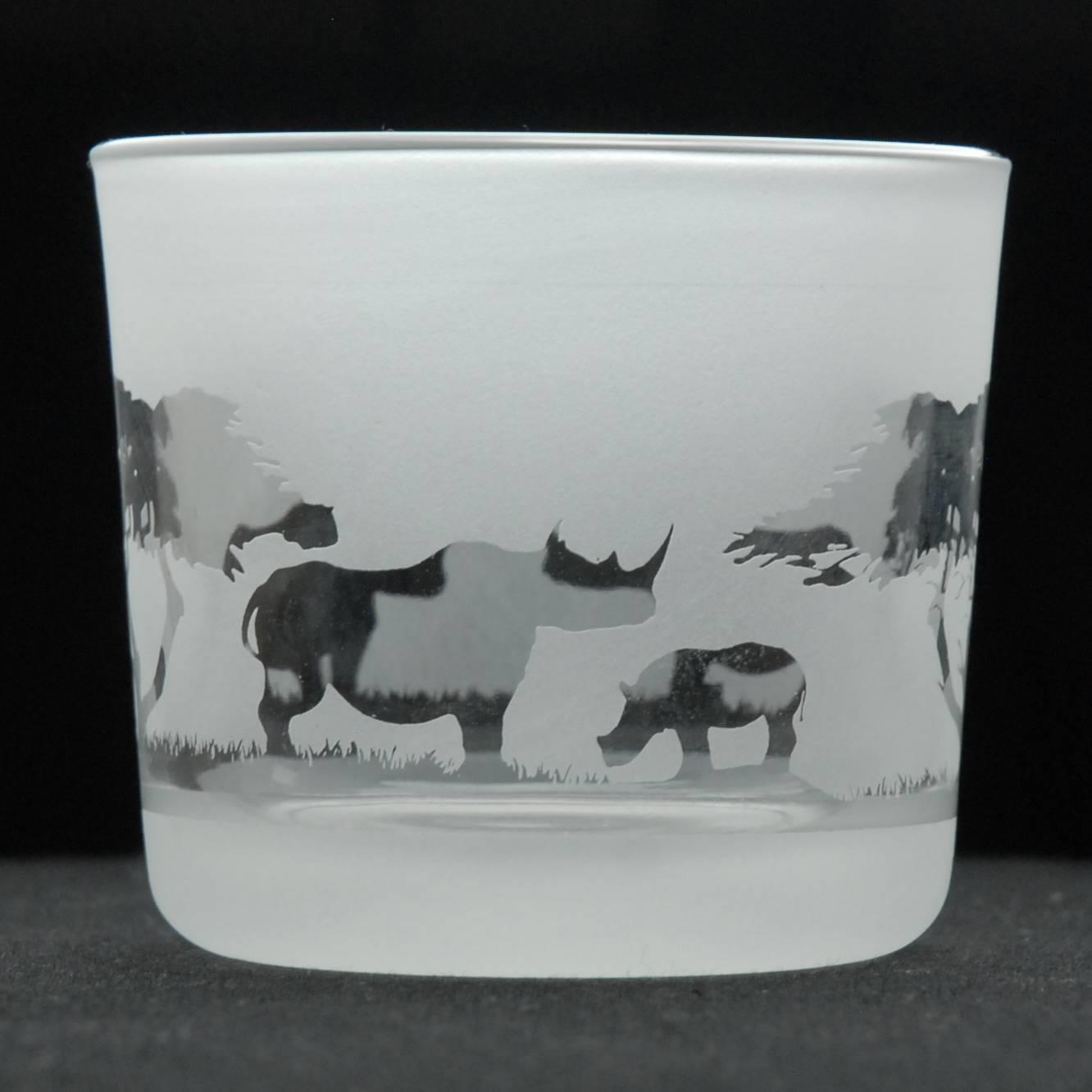 Tea Light Candle Holder Glass Votive Home Tealight Decor Clear Novelty Rhino