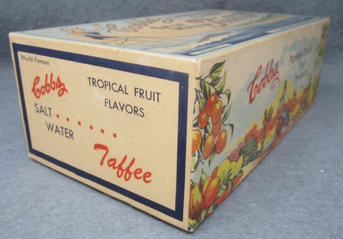 Rare COBBS Salt Water Taffy, Taffee 1 Lb. Candy Box, Little River, Miami Florida - Picture 9 of 12