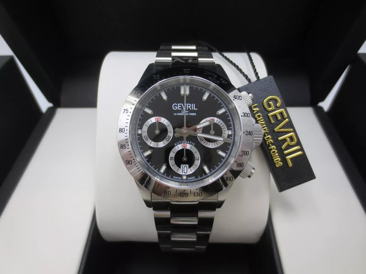 Gevril Men's 44607B Amsterdam Swiss Automatic ETA Valjoux 7753