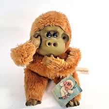 Russ Berrie Rutherford III Plush Monkey Doll Stuffed Animal Sucks Thumb w/ Tag