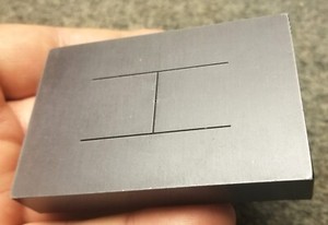 Air Bearing Linear Flat Rectangular 75mm x 50mm x 15mm Black Aluminum