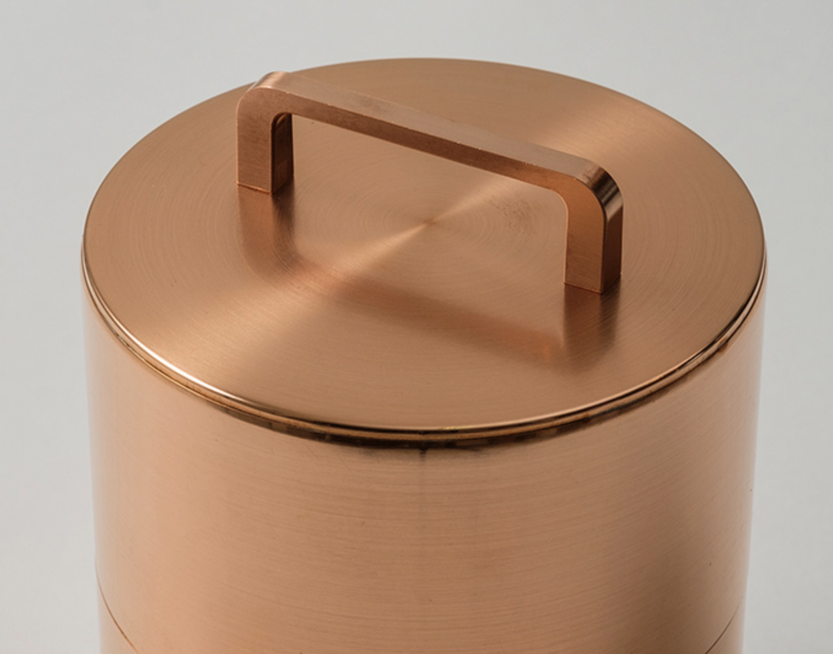Boîte à Café étanche En Cuivre Kaikado Kyoto - Capacité 100g, Artisanat Japonais - Neuve Sous Emballage