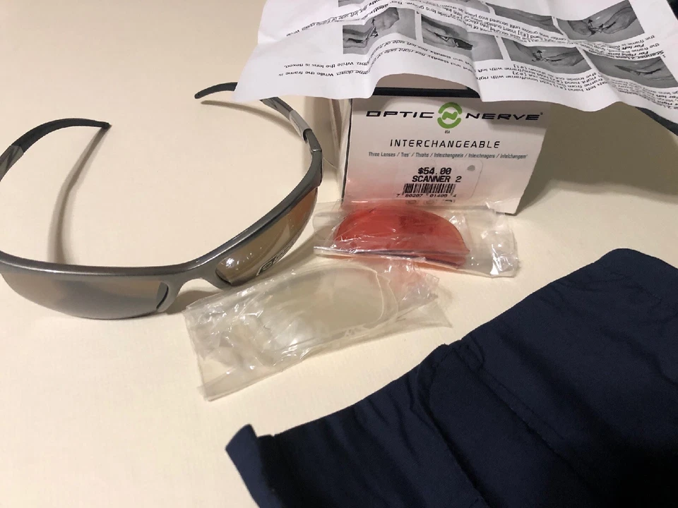 Optic Nerve Scanner 2 Interchangeable Lenses Half Frame Lightweight Sunglasses - Image 4 of 4