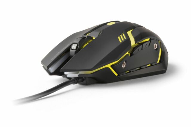 snakebyte PC Game Mouse - LED Wired USB Gaming Maus bis zu 2400DPI Reibungsarm