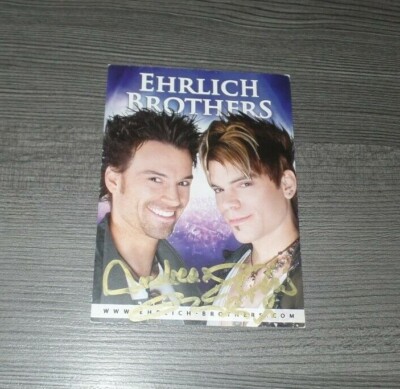 Ehrlich Brothers, Original Signed Autographcard 10x15 cm
