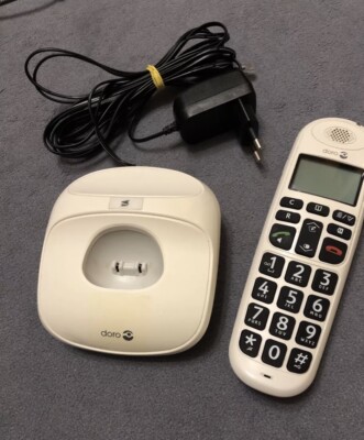 Doro PhoneEasy 110 Schnurlostelefon DECT weiß Seniorentelefon Eco Modus