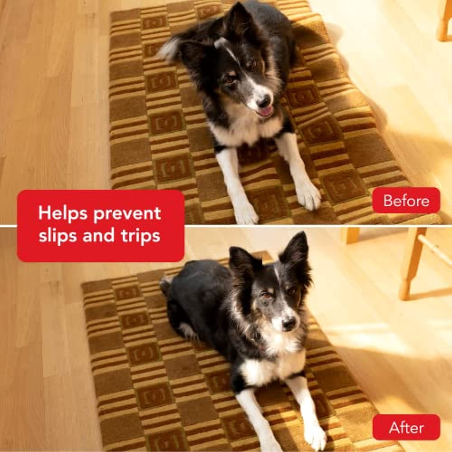 Rug Grip Rug Gripper Tape for Area Rugs and Runners, NonSlip Carpet