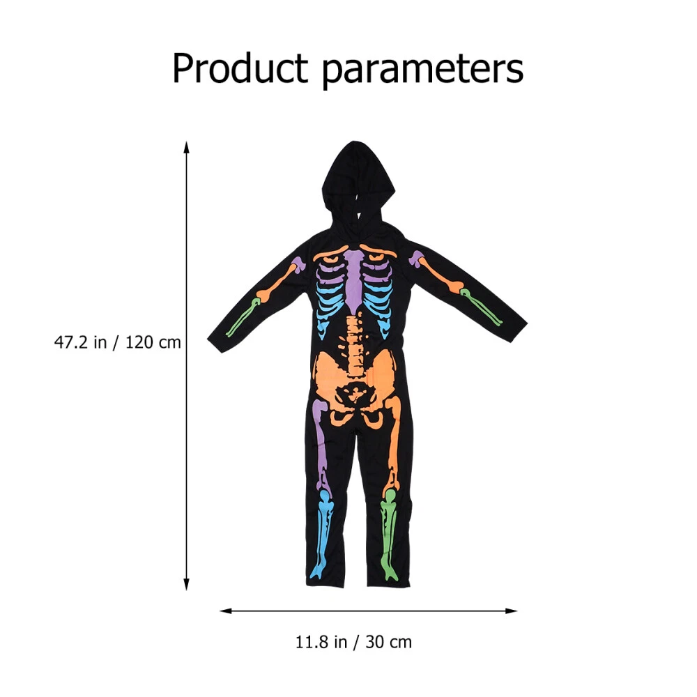 VETEMENTS Costume Halloween Modello Scheletro Vestiti Bambini Cosplay Festa Gioco di Ruolo Vestiti
