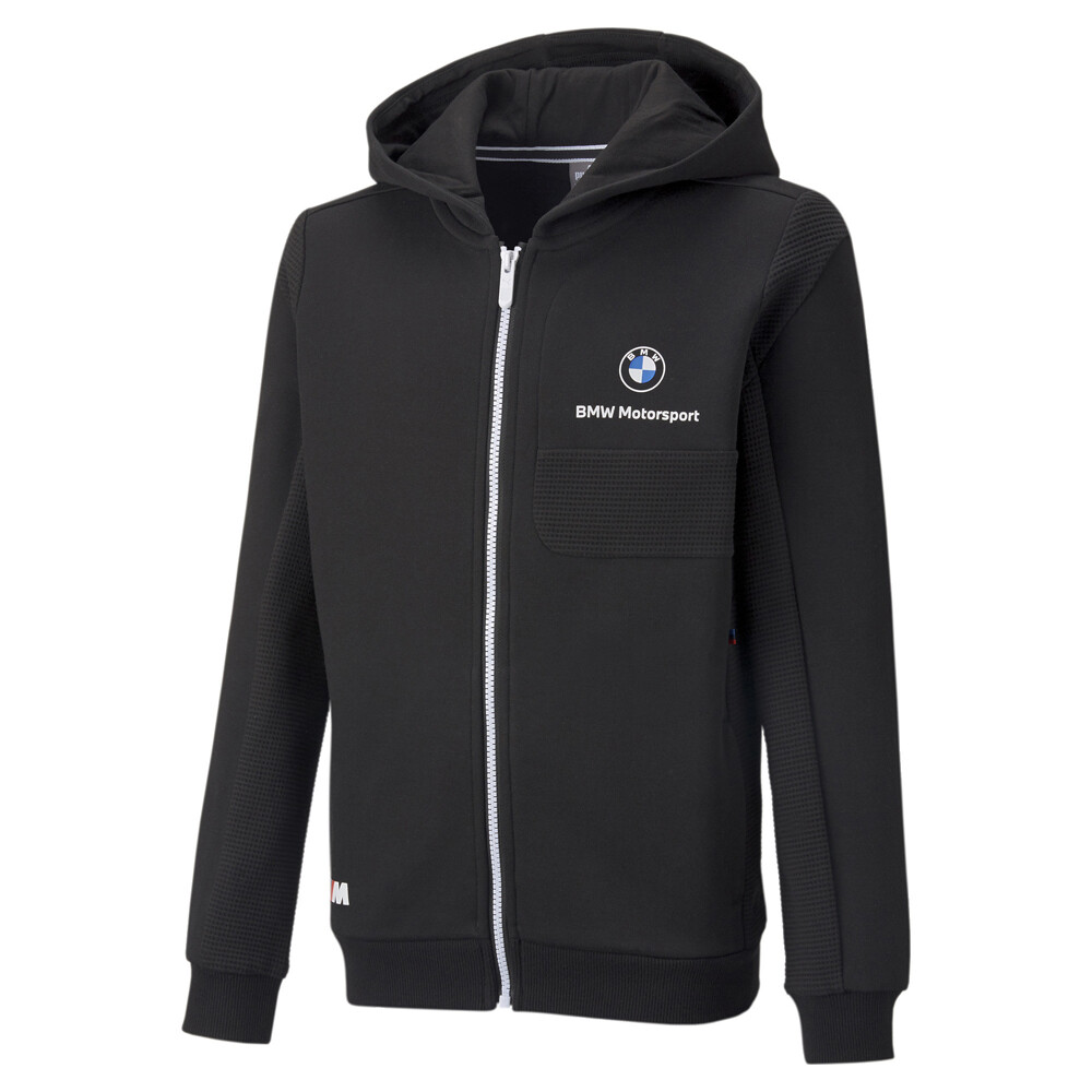 Повседневная спортивная верхняя одежда для мальчиков Puma Bmw Mms Hdd Sweat Jkt Размер XS 534260-01
