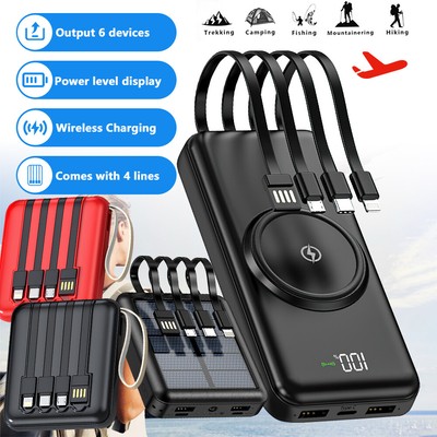 900000mAh Wireless Power Bank Backup Portable Charger External Battery Backup