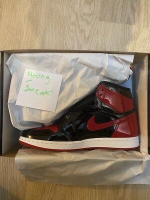 Nike air jordan 1 retro high Patent Bred US 10 / EU 44 (ds)
