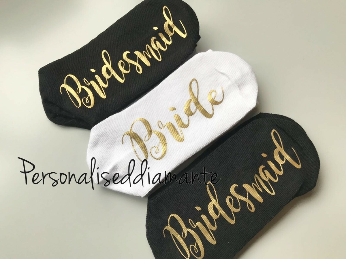 Bride white black sock Mother of the bride Bridesmaid gift girls on tour