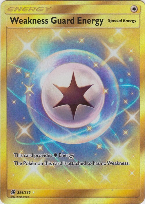 Weakness Guard Energy  258/236 Secret Rare SM - Unified Minds Pokemon TCG