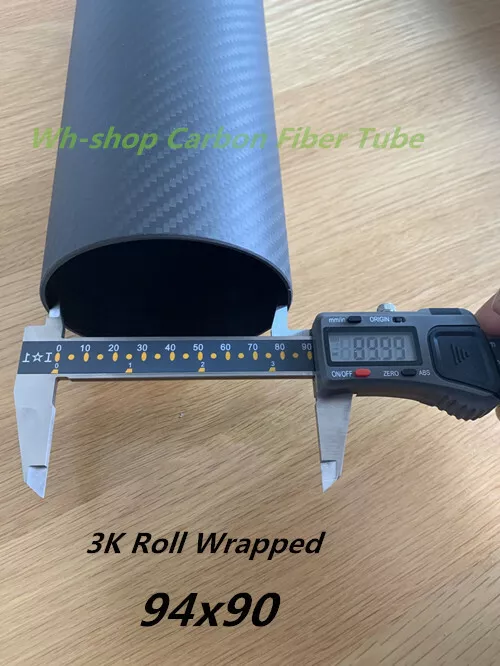 3K Carbon Fiber Rolled Tube/Pipe OD64 80 84 90 94 100 104 114mm L500mm Poles -UK - Image 4 of 4