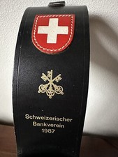 Swiss cow bell bronze signed Schweizer bankverein gusset uetemdore giesserei VTG