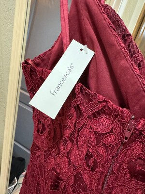zac posen burgundy dress Francesca Feather Maxi Dress main image 1