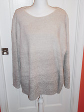 Barefoot Dreams CozyChic Ombre Pullover Sweater ALMOND MULTI Size 1X NWT