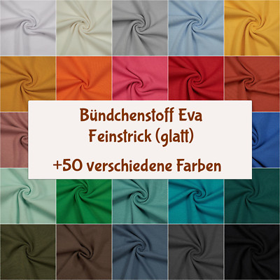 Bündchenstoff Uni über 40 Farben Bündchen Schlauchware ab 25cm  OEKO TEX