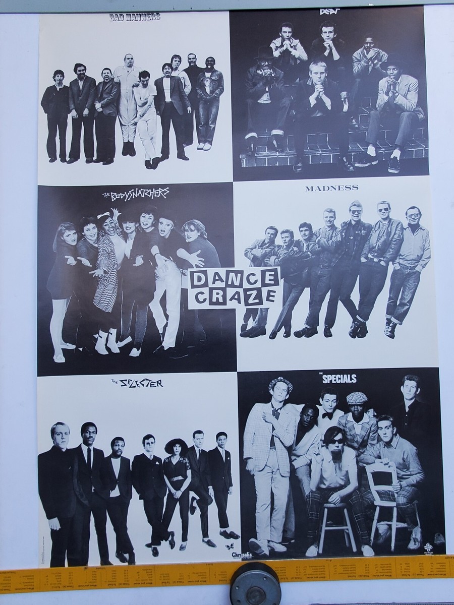 Vintage 1981 Dance Craze The Best of British SKA Promo Poster