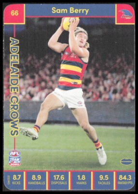 AFL 2023 Team Coach Adelaide Crows Sam Berry 66 21 Football Sport CB-1-1-C-5
