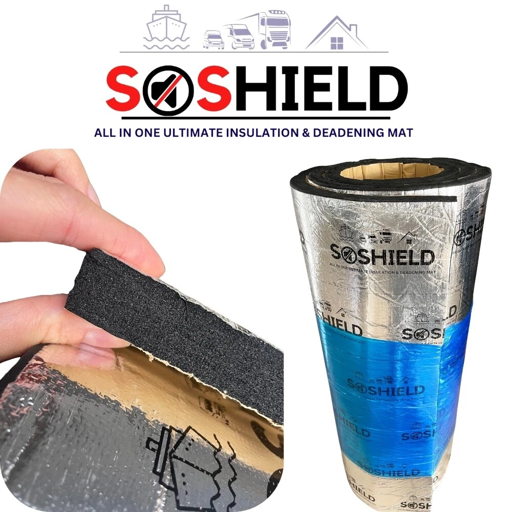 SOSHIELD 30mm Marine Narrow Boat Insulation Engine Sound Deadening Soundproofing - Picture 1 of 9