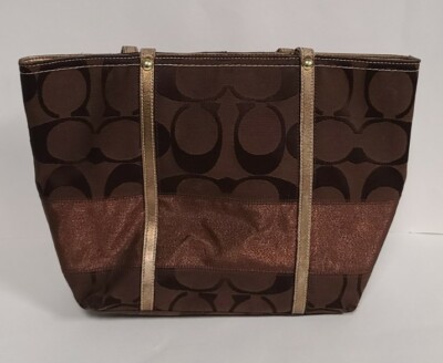 バッグ Coach Signature Brown Mini Satchel Bag COACH Handbag Signature Brown Mini Bennett Satchel | eBay