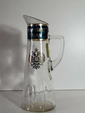 Antique  Wolfschmidt Vodka Glass Bottle Decanter W Lid 9517 D-126 58 6Z 