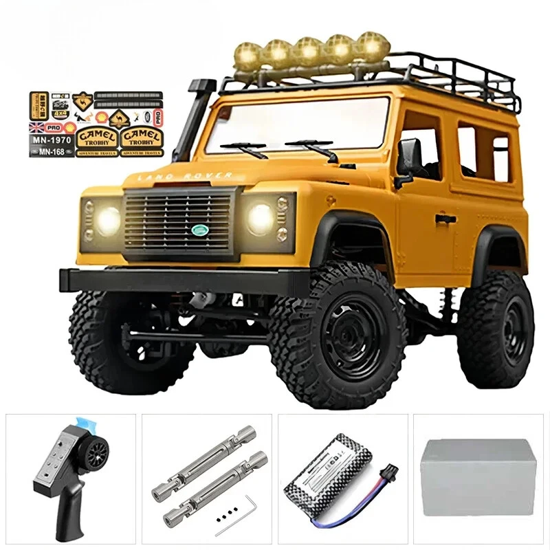1:12 Retro Rc Car with LED Light Simulation 4WD Remote Control Pickup Model Toys - Image 4 of 4