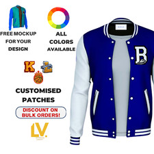 Varsity Letterman Jacket Personalizable for Men Women and Kids Football Baseball