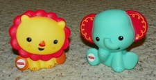 Fisher Price - Bath Time / Bath Squirters - Lion  Elephant - Circa 2015