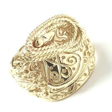 9ct Gold Saddle Ring Size X