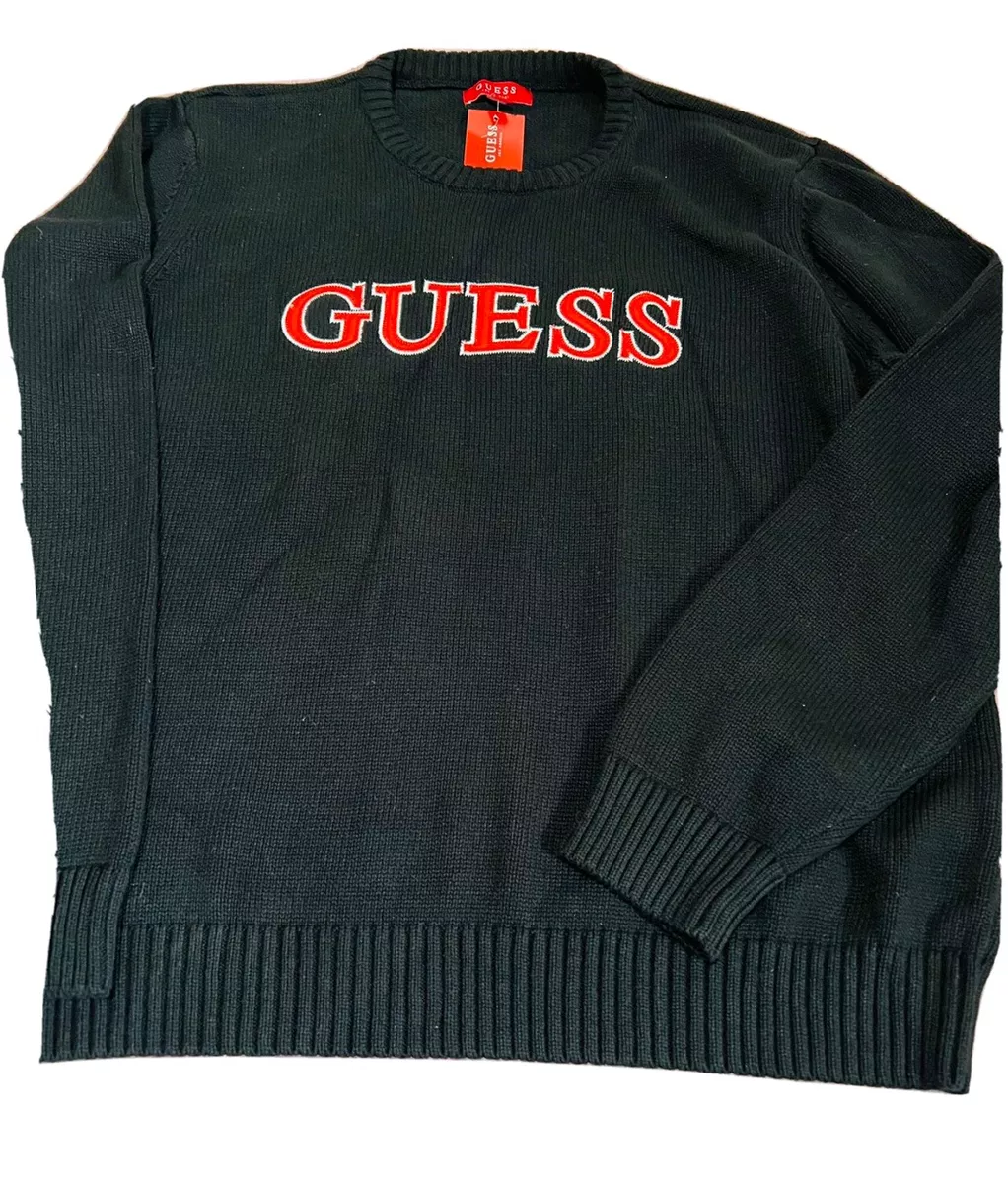 Guess mens sweater Dark Navy Blue with guess logo XL size NEW