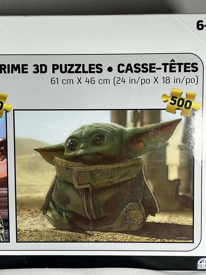 500 piezas Rompecabezas Star Wars The Mandalorian Disney Prime 3D Dos Rompecabezas Uno Sellado Foto 4 de 4