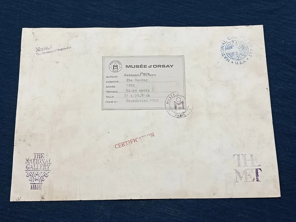 Fernando Botero Dibujo sobre papel (Hecho a mano) firmado y estampado en medios mixtos. Foto 4 de 4