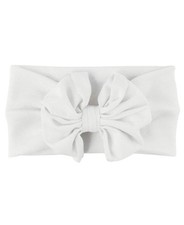 Girls White Big Bow Headband One Size Fits Most Classic Hair Accessory