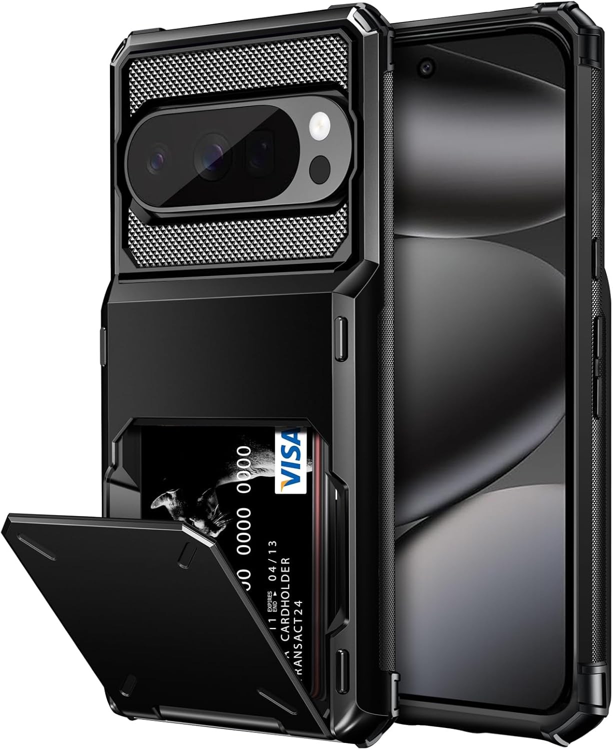 Google Pixel 10/Pixel 10 Pro Case Wallet with Card Holder Heavy Duty Shockproof