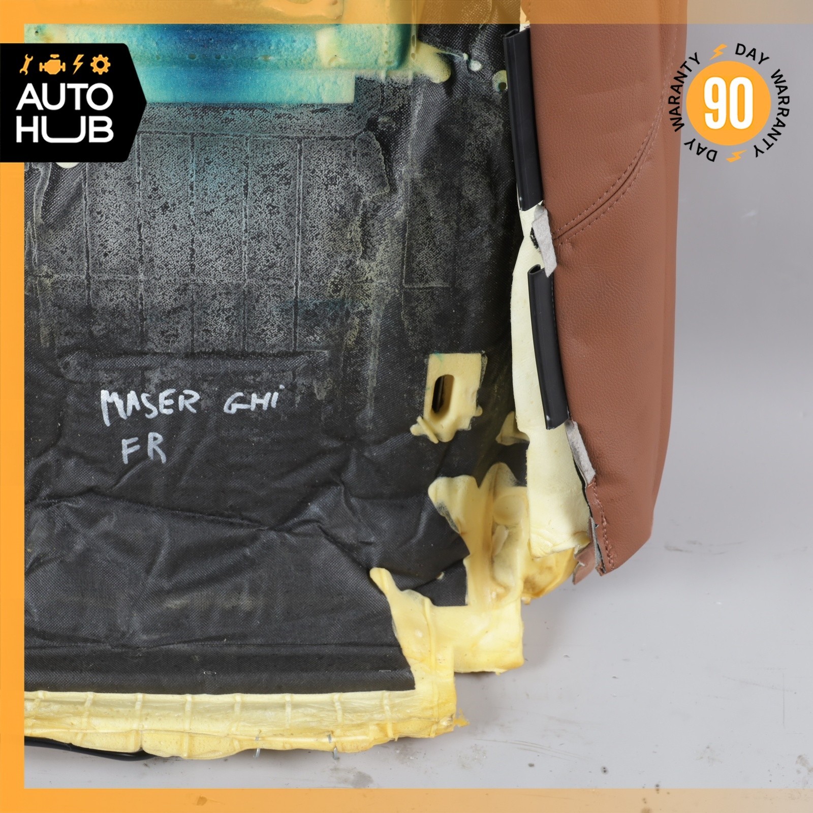 14-17 Maserati Ghibli M157 Front Right Top Upper Seat Cushion Brown OEM 68k