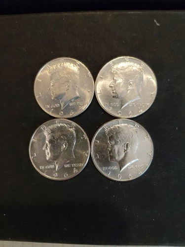 1964 BU SILVER Kennedy Half Dollar 4-Pack
