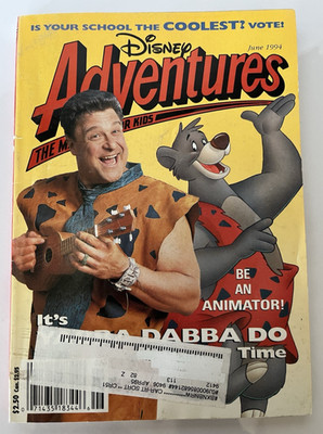 DISNEY ADVENTURES Magazine VTG June 1994 JOHN GOODMAN Fred Flintstones & Baloo