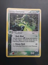 LP Pokémon TCG Team Aqua's Cacturne Team Magma vs Team Aqua 1/95 Holo Rare on eBay