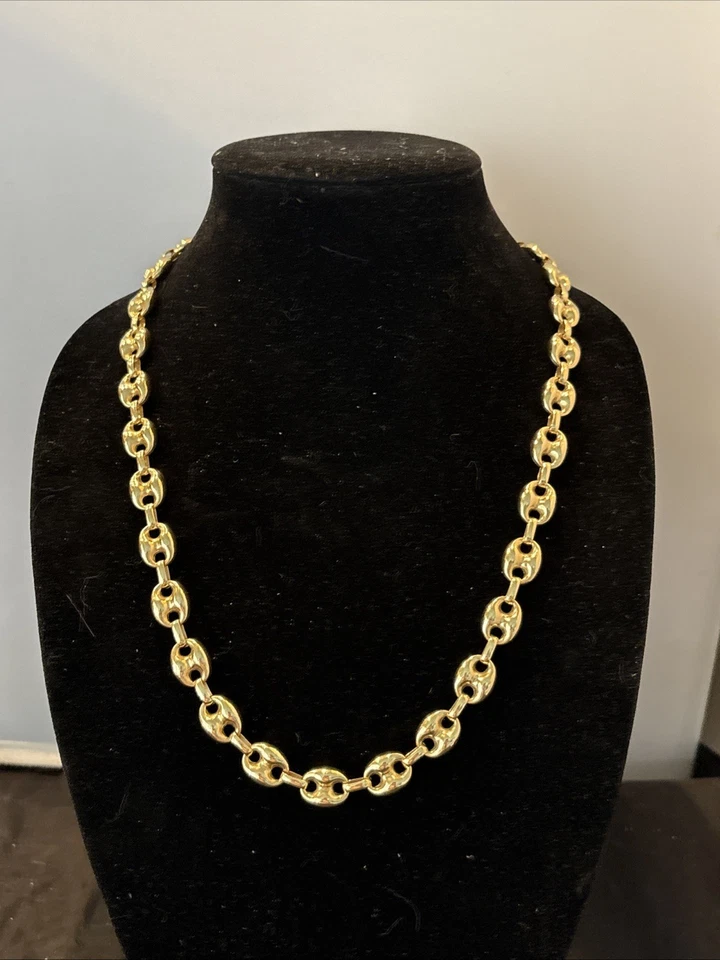Collar estilo Gucci italiano de oro macizo de 14 quilates 61,57 gramos, 24 pulgadas Foto 2 de 4