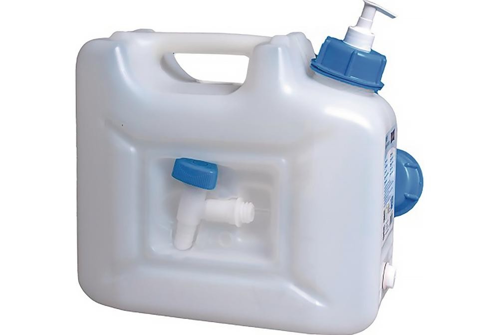 Канистра Hnersdorff Wasserkanister 12 л из полиэтилена высокой плотности mit Ablasshahn Насадка для насоса H310x165xT3 9390₽