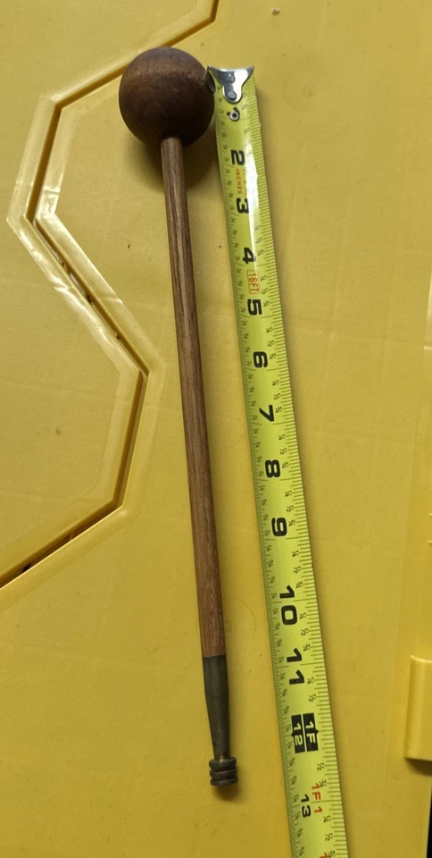 De colección Cargador Bozal Bola Arrancador Bala Arrancador Madera Dura y Latón Caza Foto 2 de 4